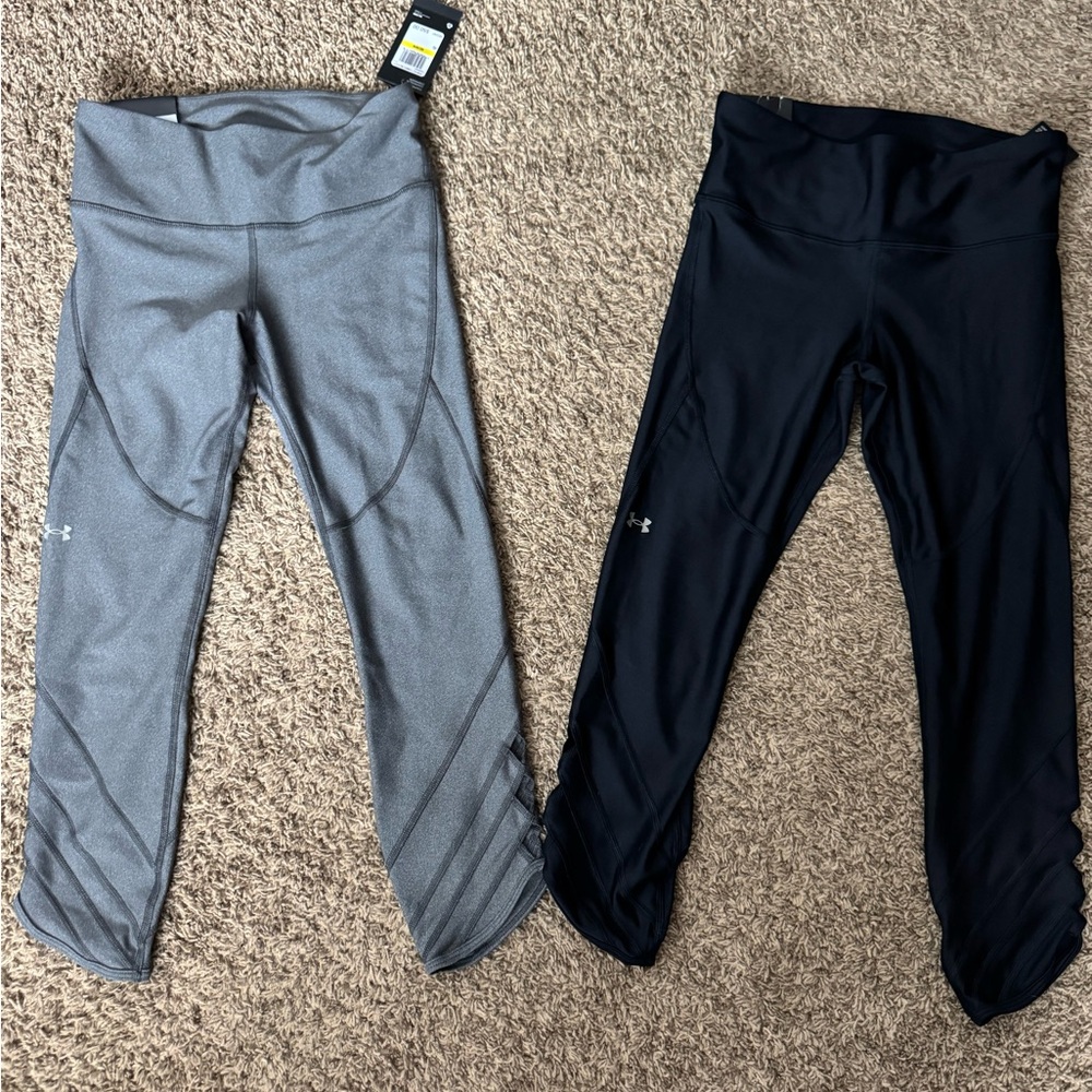 NWT Under Armour Gray and Black Women's Leggings